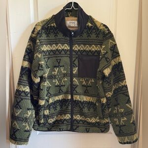 Sold*****M Sz.S Stoic Mtn.High Pile Printed Fleece ZipUp Aztec Hiking Cozy